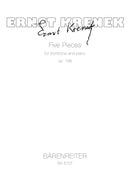 Five Pieces for trombone and Piano op. 198 (1967)