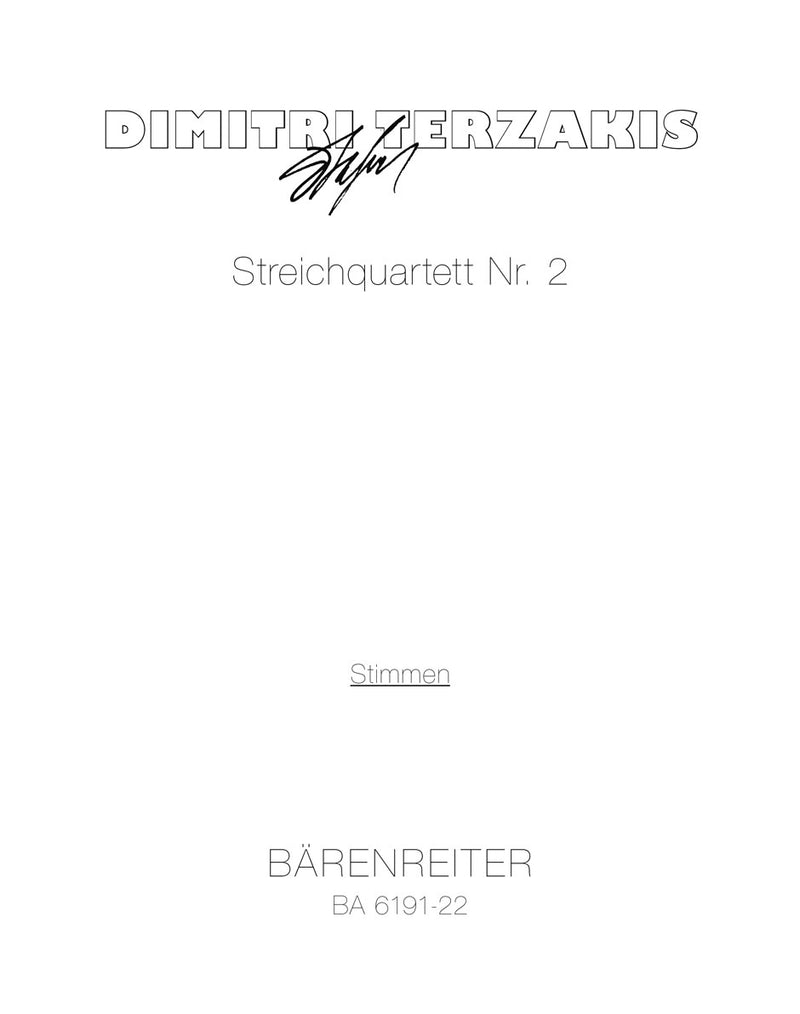 String Quartet Nr. 2 (1976) [set of parts]