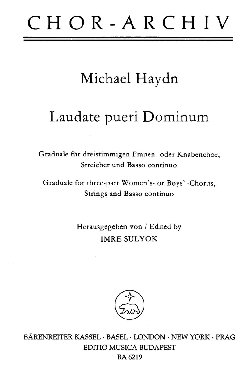 Laudate pueri Dominum [score]