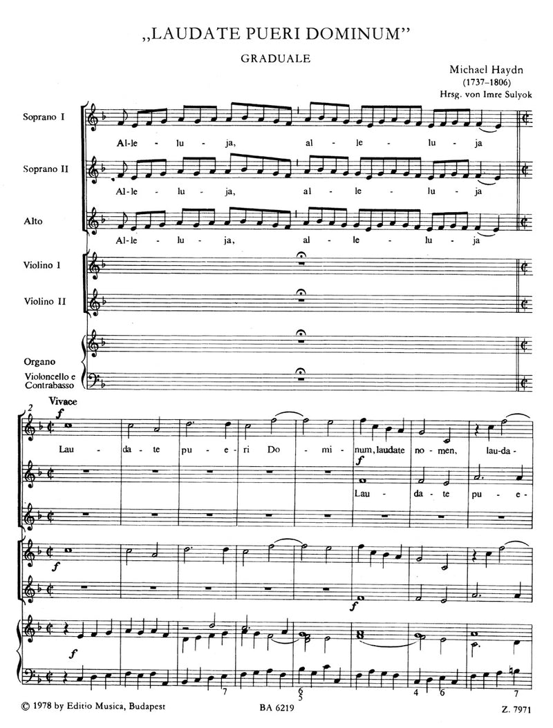 Laudate pueri Dominum [score]
