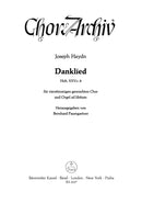 Danklied "Du tot's, dem Ruhm und Ehre gebühret" Hob. XXVc:8 [合唱楽譜]