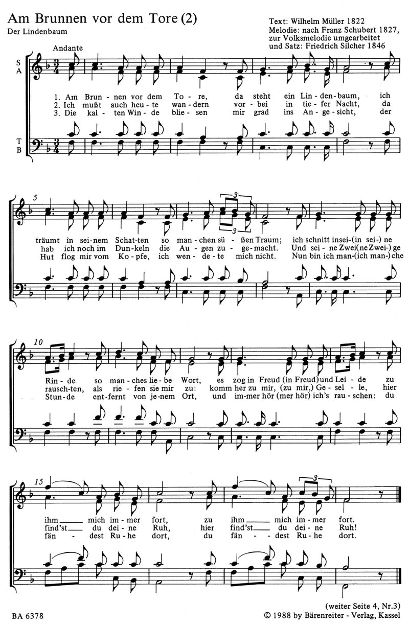 Vierstimmige Volkslieder für Mixed Choir