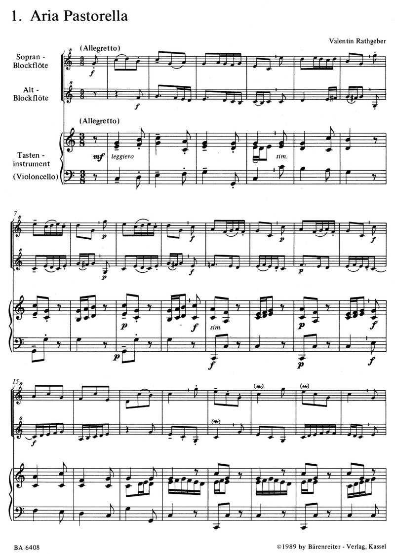 European Baroque Music for Christmas [Performance score, set of parts]