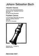 14 Canons on the First Eight Notes of the Aria from the "Goldberg-Variations" (arr. for 2-6 recorders) [score & parts], BWV 1087,1076,1077
