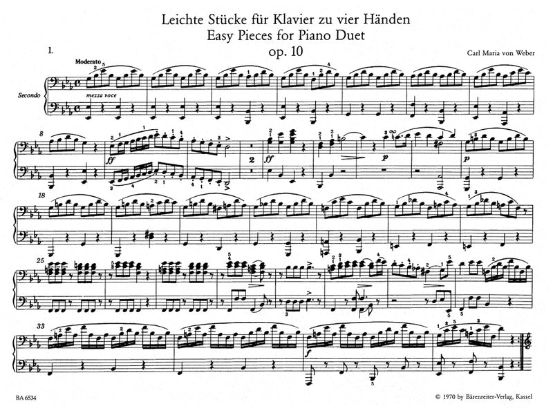 Leichte Stücke für Klavier zu vier Händen op. 10