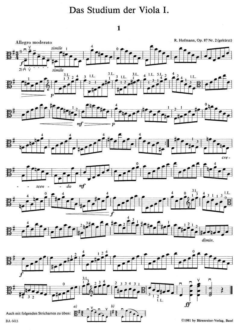 Das Studium der Viola, vol. 1