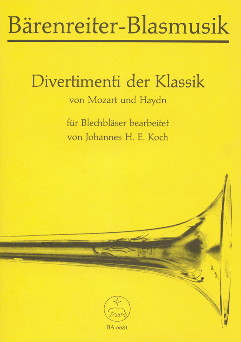 Divertimenti of the Classical Period. Two Movements by Wolfgang Amadeus Mozart and Joseph Haydn