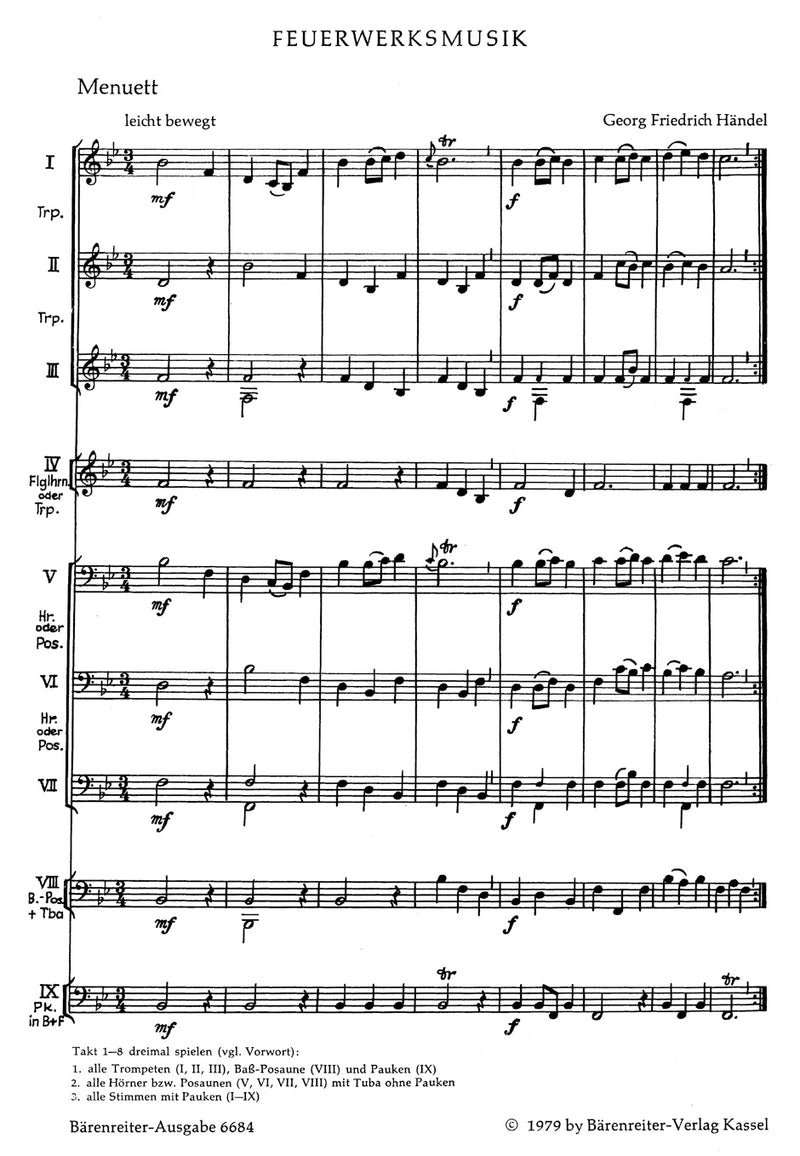 Musik für Blechblasintrumente instr. (Posaunenchor) {Performance score]