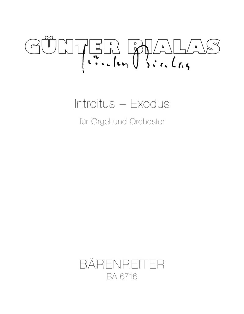 Introitus - Exodus für Orgel und Orchester (1976) [Study score]