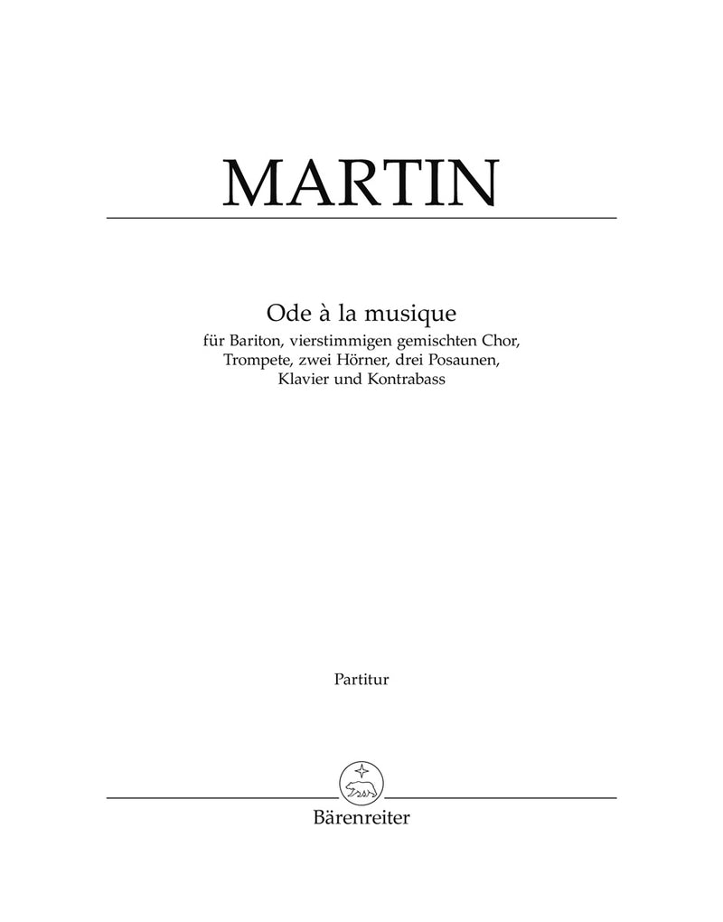 Ode à la Musique [score]