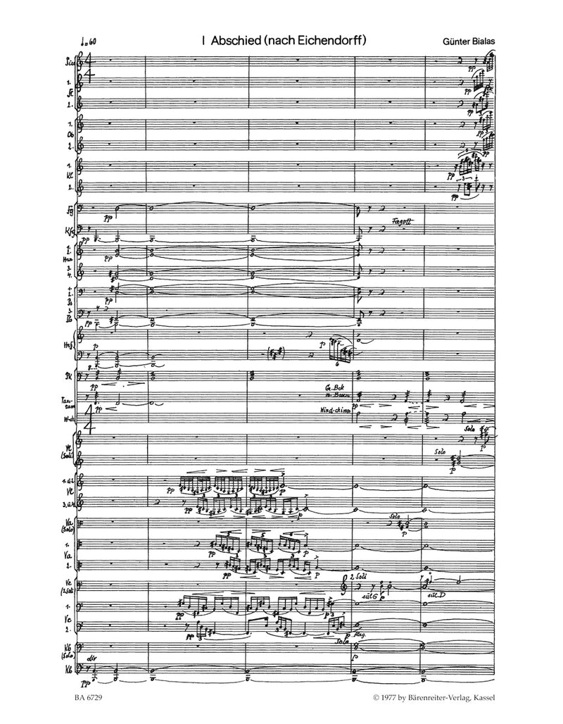 Waldmusik für Orchester und Soloinstrumente (1977)（ポケットスコア）