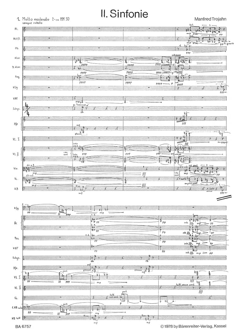 Zweite Sinfonie für großes Orchester (1978)（ポケットスコア）