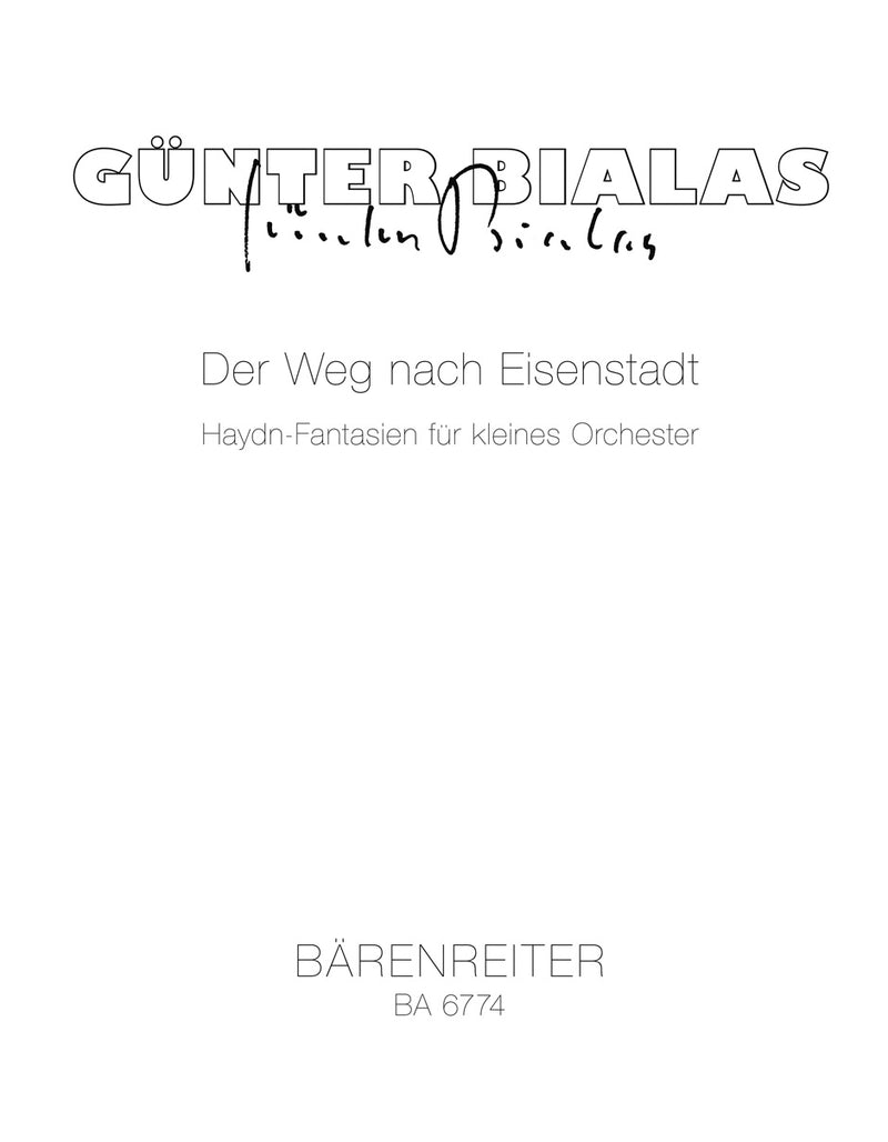 Der Weg nach Eisenstadt für kleines Orchester (1980) （ポケットスコア）
