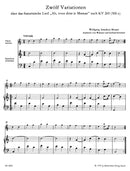 Twelve Variations on the French Song "Ah, vous dirai-je Maman" based on K. 265 (300e) for Flute and Piano (Harpsichord)