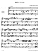 Sonata for Flute and Basso continuo G major [Performance score, set of parts]