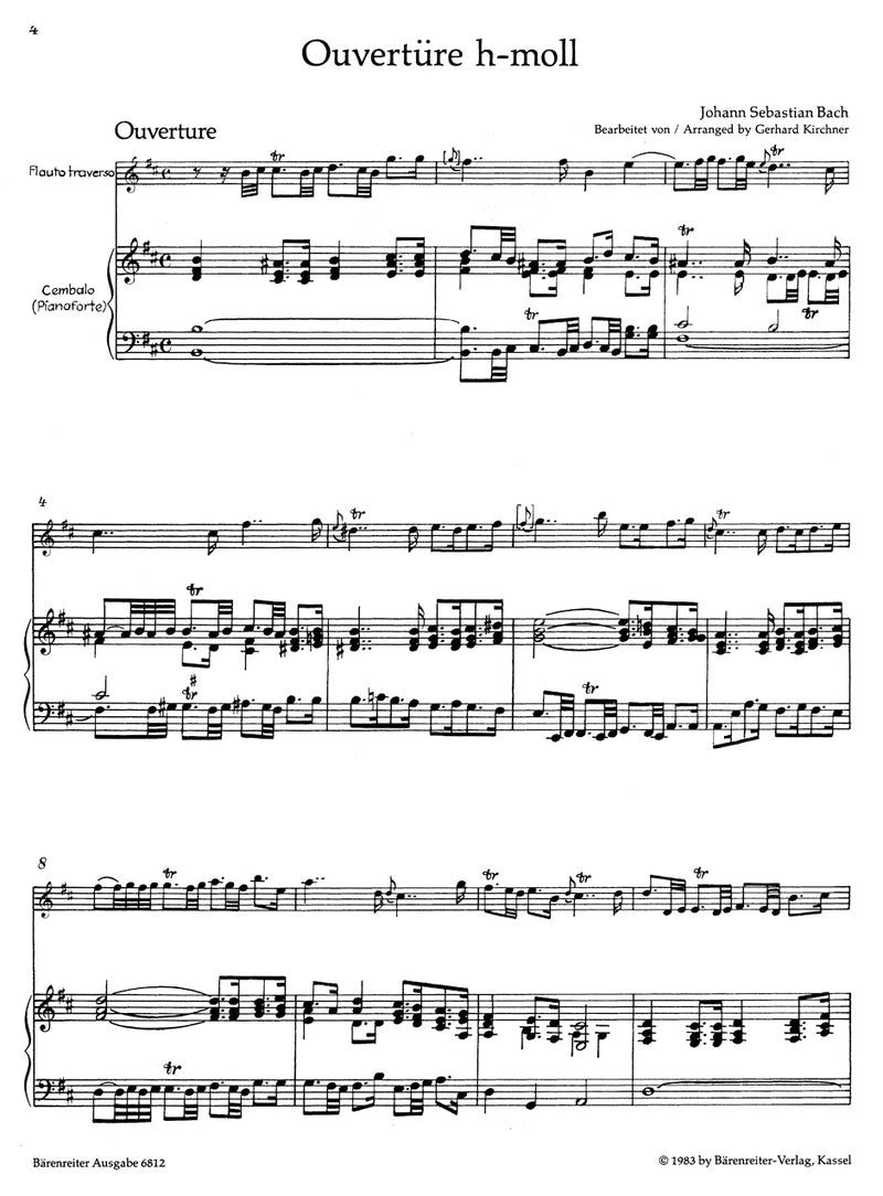 Orchestral Suite (Overture) B minor BWV 1067（ピアノ・リダクション）