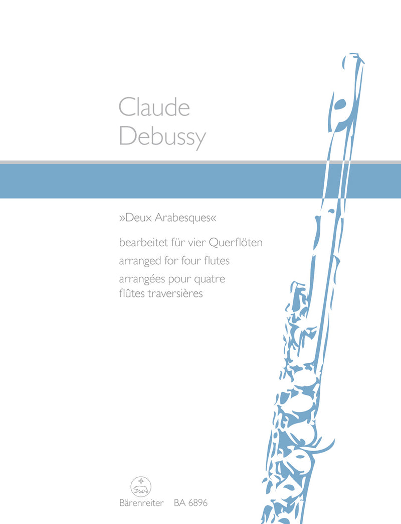 Two Arabesques (arranged for 4 flutes) [Performance score, set of parts]