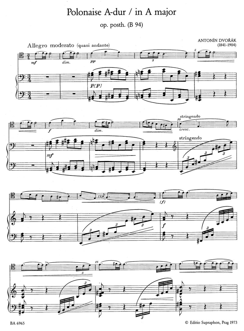 Polonaise for Violoncello and Piano A major op. post. B 94 [Performance score, part(s)]