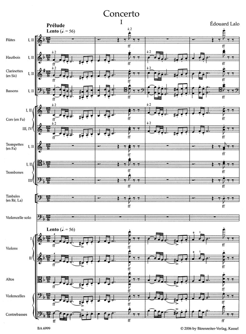 Concerto for Violoncello and Orchestra D minor [score]