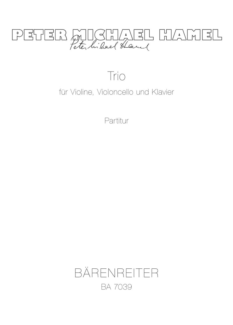Trio für Violine, Violoncello und Klavier (1985) [score]