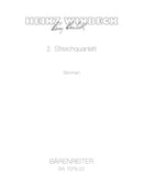 String Quartet Nr. 2 "Tempi notturni" (1979) [set of parts]