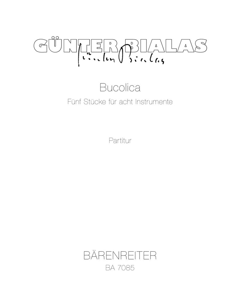 Bucolica (1982) [score]