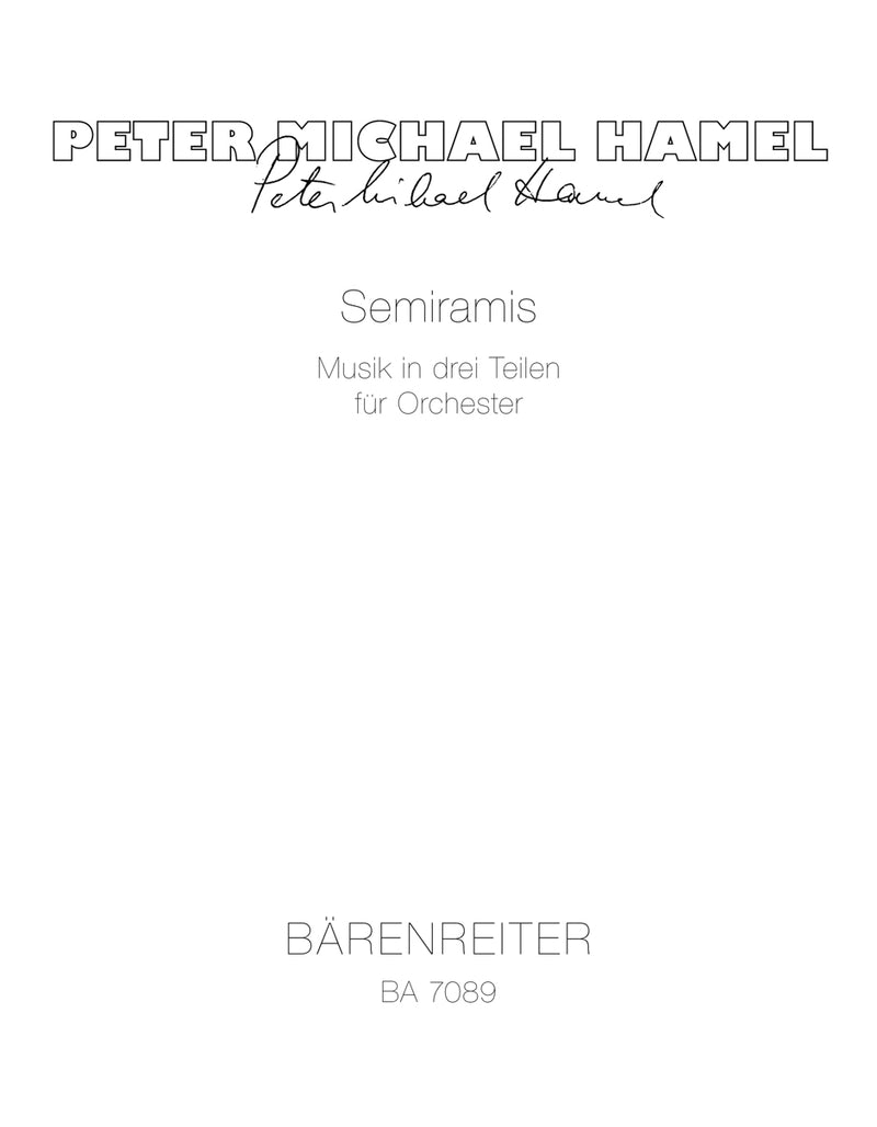 Semiramis für Orchester (1983) -Musik in drei Teilen-（ポケットスコア）