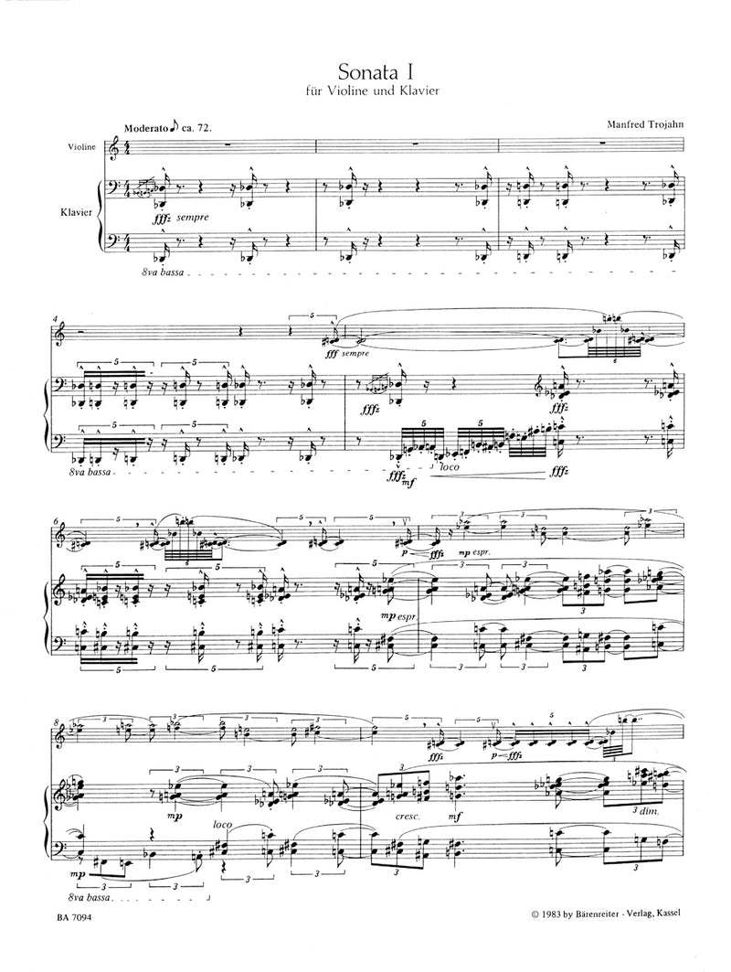 Erstes String Quartet (1980) [score]