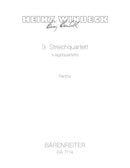 String Quartet Nr. 3 "Jagdquartett" (1983/1984) [score]