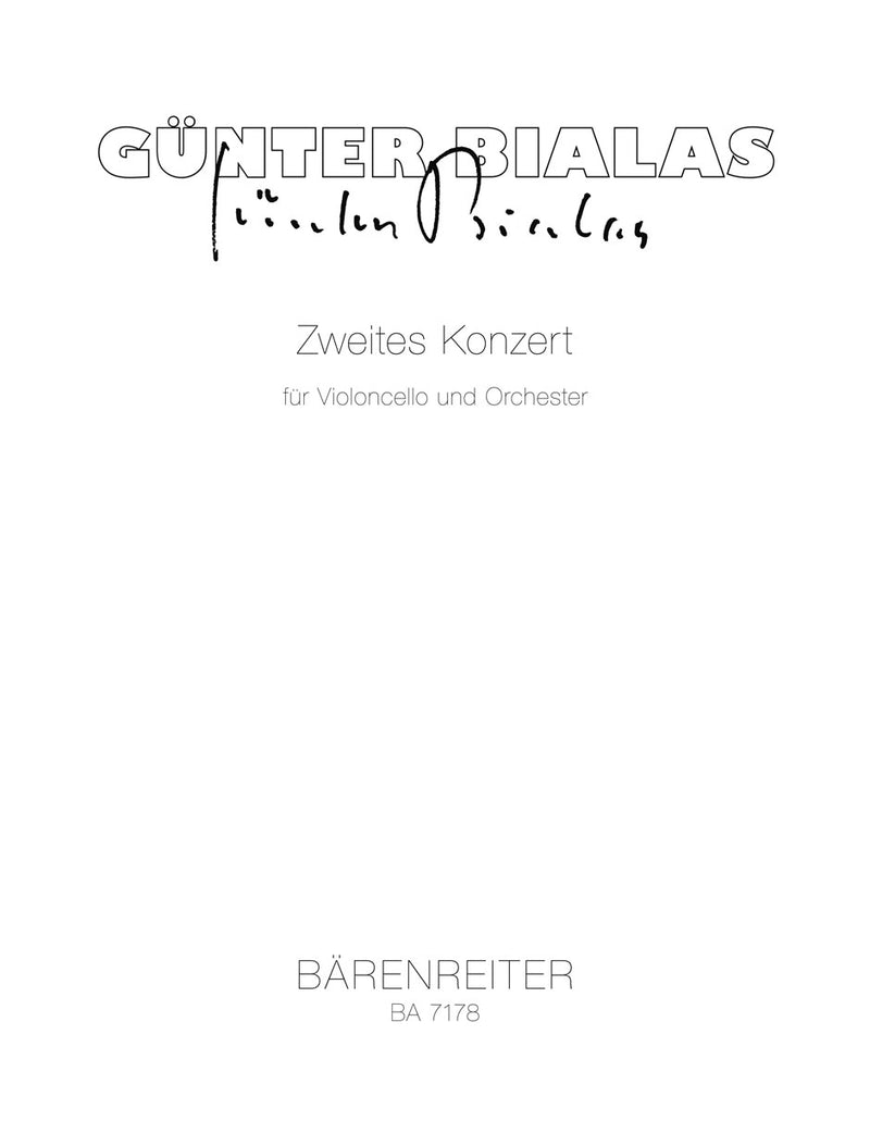 Konzert für Violoncello und Orchestra Nr. 2 (1992)