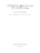 fünf Chorlieder nach Gedichten von Heinrich Heine (1991)