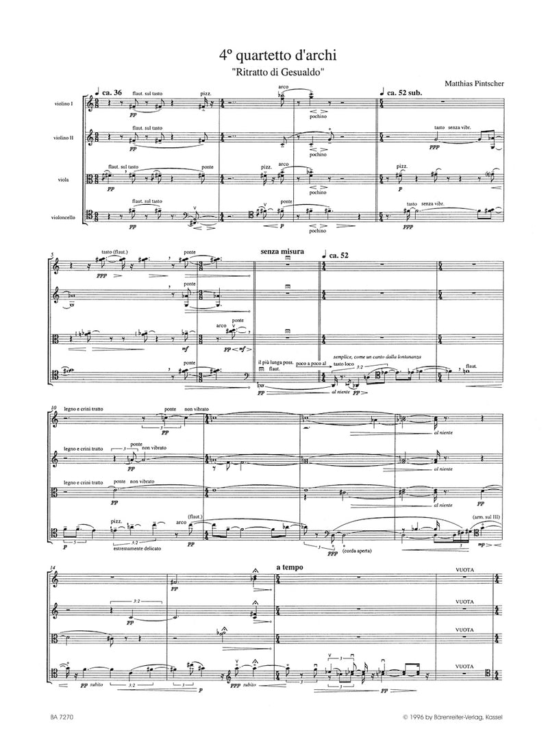 4. quartetto d'archi - Ritratto di Gesualdo (1992) [score]