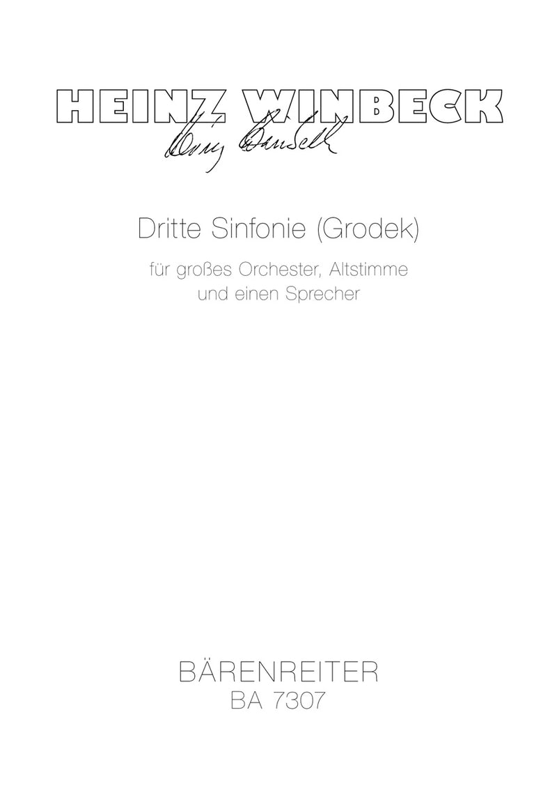 Dritte Sinfonie (1987/1988)（ポケットスコア）