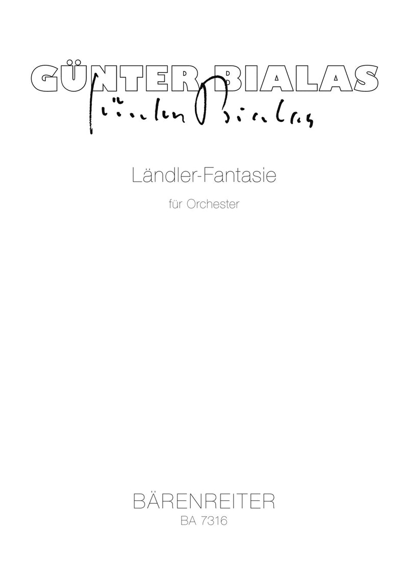 Ländler-Fantasie für Orchester (1989)（ポケットスコア）