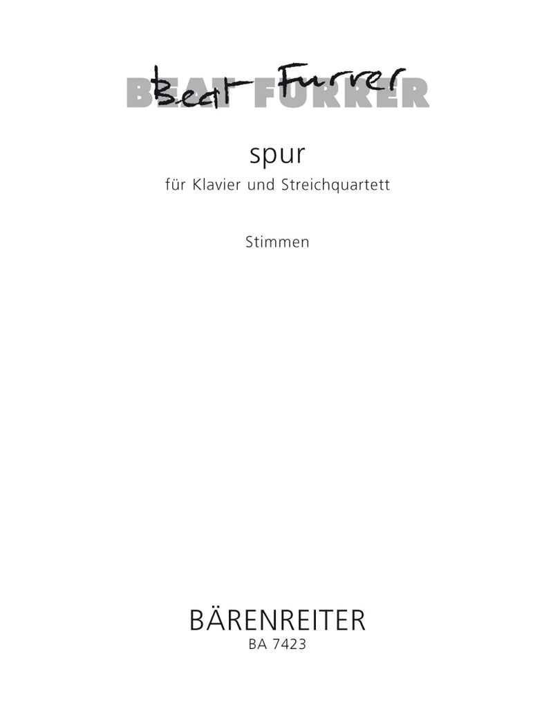 spur für Klavier und String Quartet (1998) [set of parts]