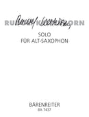 Solo für Alt-Saxophon (1994/1995)
