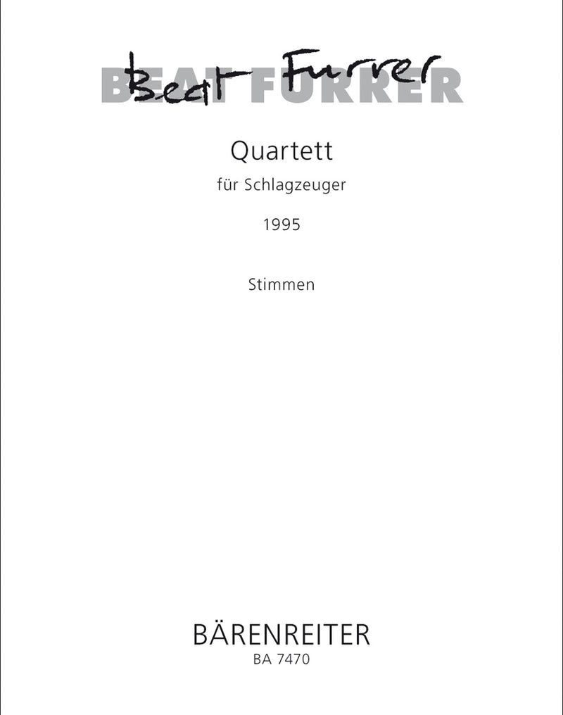 Quartett für Schlagzeuger (1995) [set of parts]