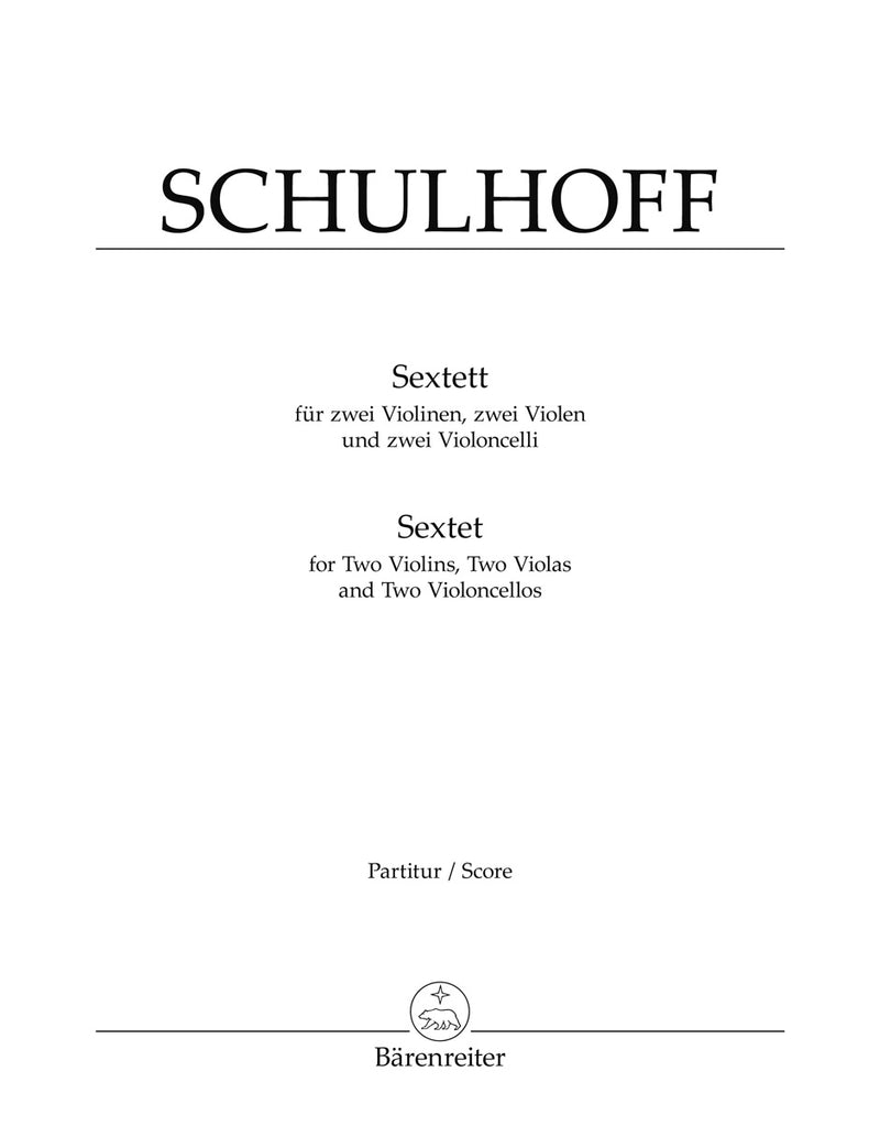 Sextett two violons, two violas und two violoncelli (1924) [score]