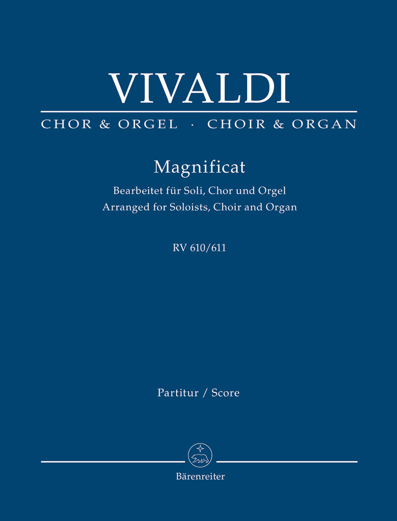 Magnificat RV 610/611 (Arranged for Soloists, Choir and Organ)