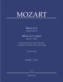 Missa in C-Dur = Mass in C major, K. 220 (196b) "Spatzenmesse" = 雀ミサ(Arranged for Soloists, Choir and Organ) [organ reduction]