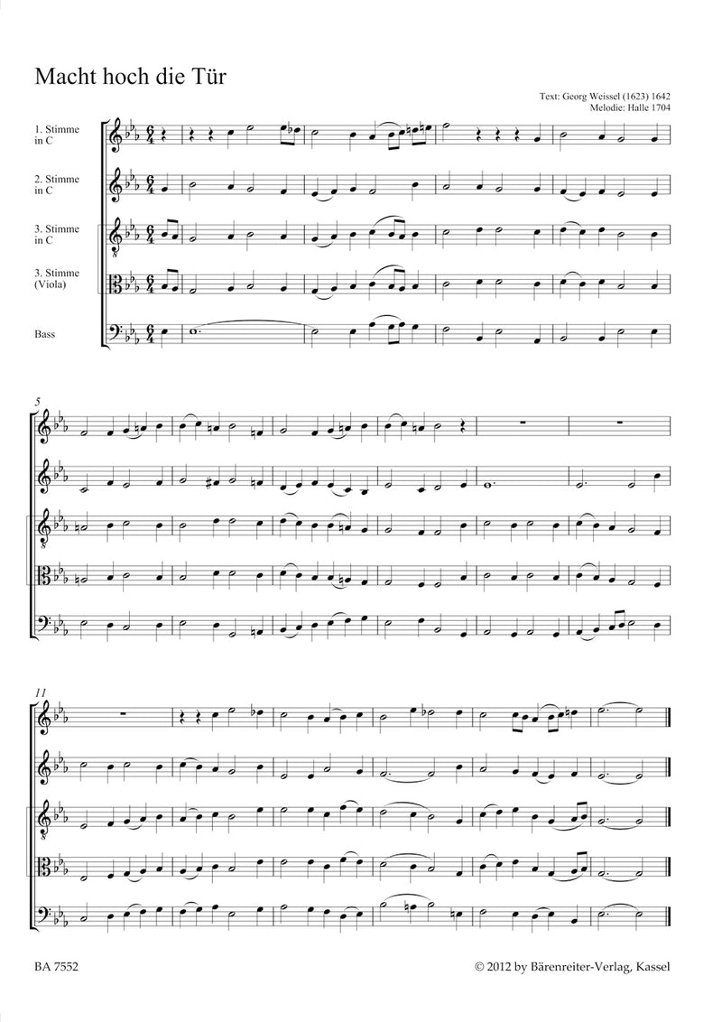 Der neue Quempas. Advents- und Weihnachtslieder (Instrumental Quartet) [Performance score]