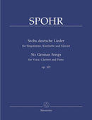 Six German Songs for voice, clarinet and Piano op. 103
