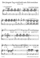 Der jüngste Tag wird bald sein Ziel erreichen TVWV 1:301 （ヴォーカル・スコア）