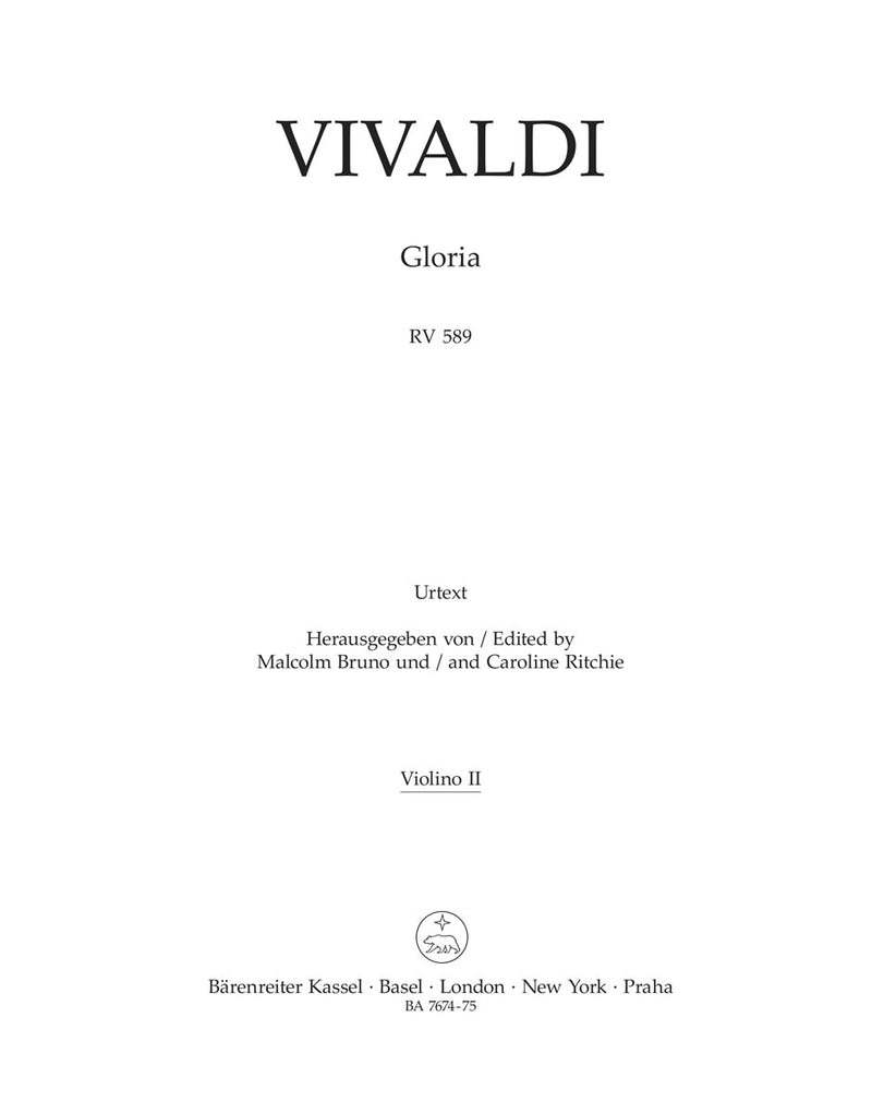 Gloria RV 589 [violin 2 part]