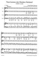 Nun komm der Heiden Heiland TWV 1:1174 （ヴォーカル・スコア）