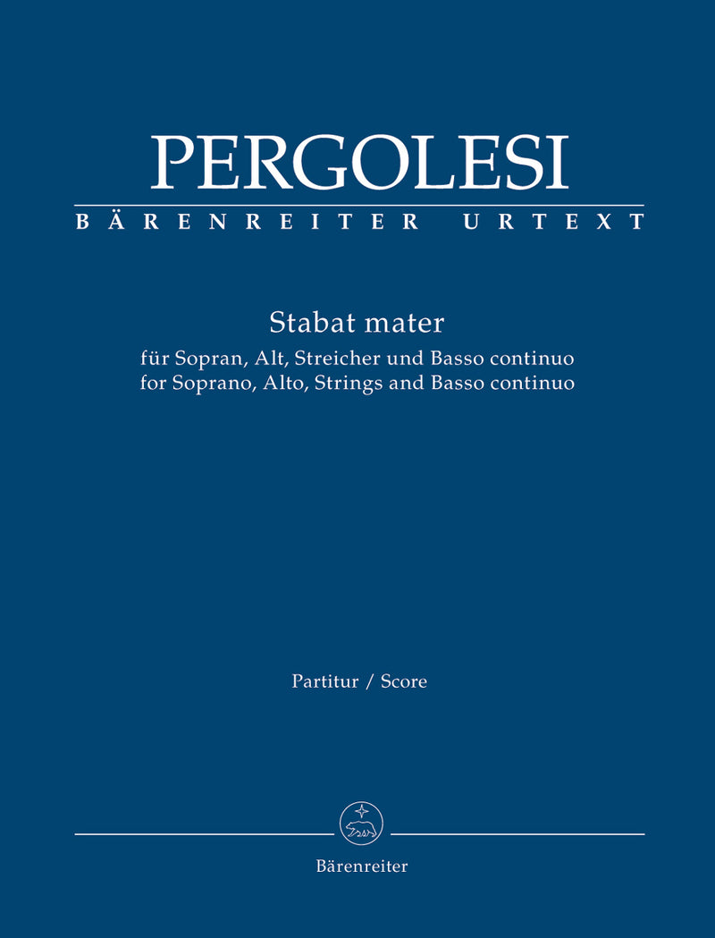 Stabat mater for Soprano, Alto, Strings and Basso continuo [score]