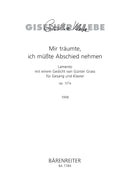 Mir träumte, ich müsste Abschied nehmen [singing score]
