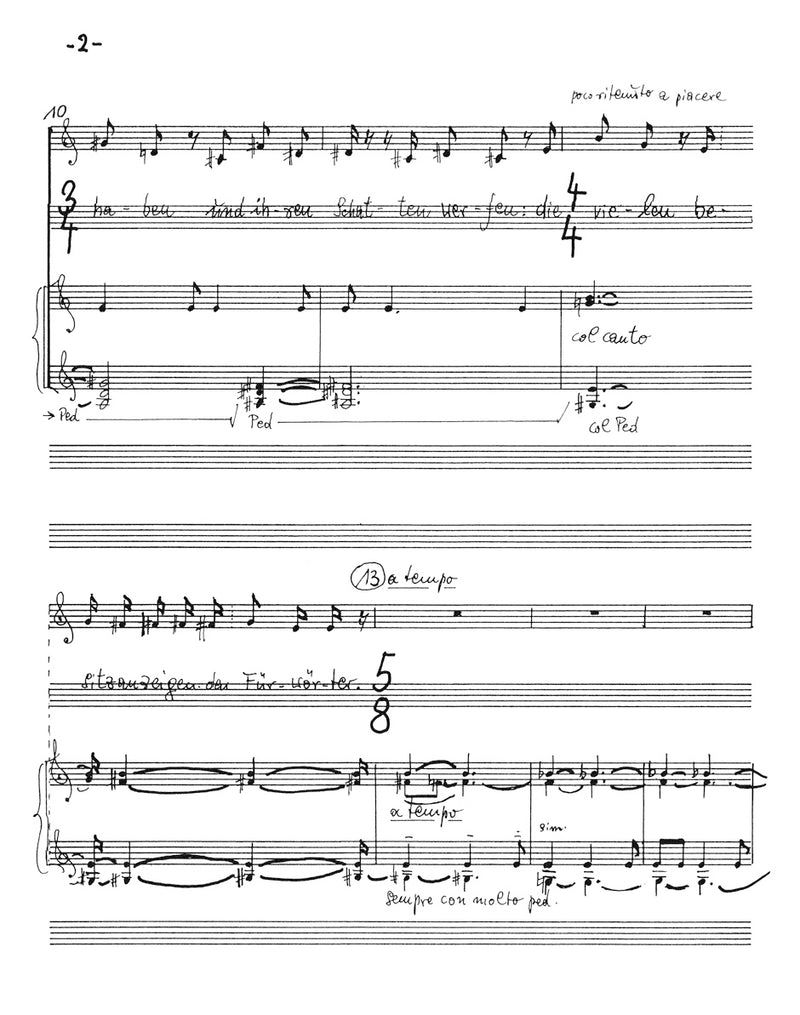 Mir träumte, ich müsste Abschied nehmen [singing score]