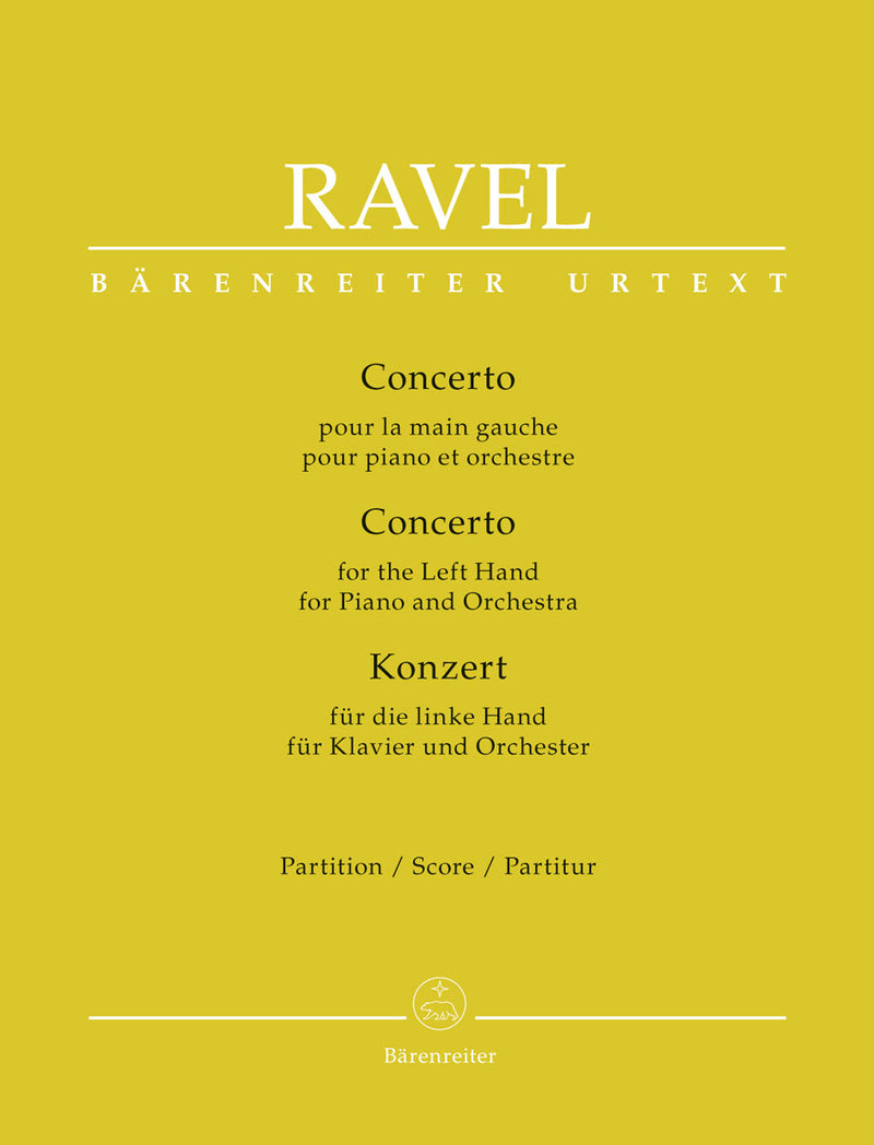 Concerto for the Left Hand for Piano and Orchestra [score]