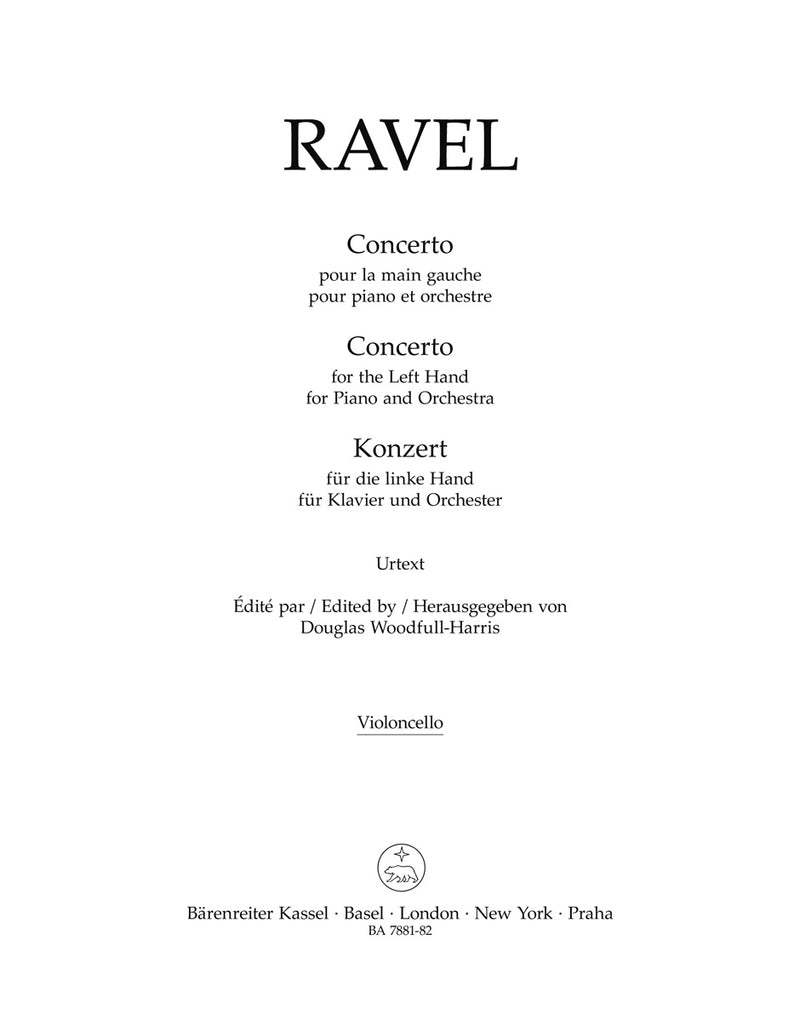Concerto for the Left Hand for Piano and Orchestra [cello part]